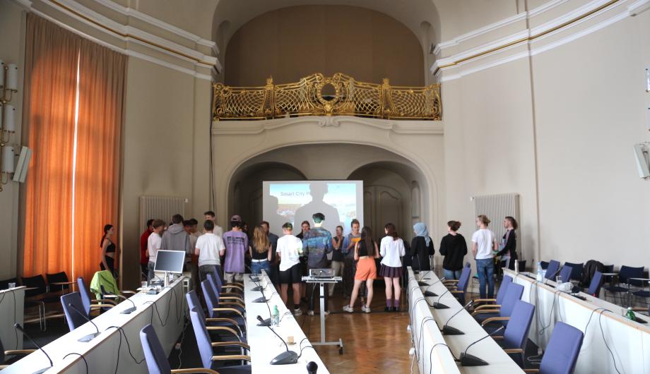 Besuch im Plenarsaal