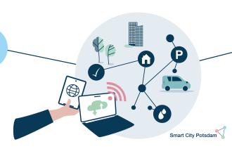 Hier wird die zentrale Rolle, welche die Urbane Datenplattform, kurz UDP, dargestellt. 
