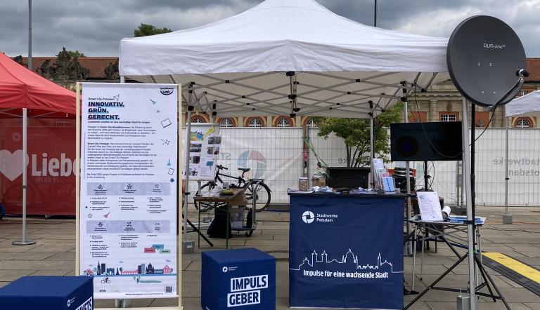 Stand auf dem Stadtwerkefest von SWP, AG Smart City und DARC